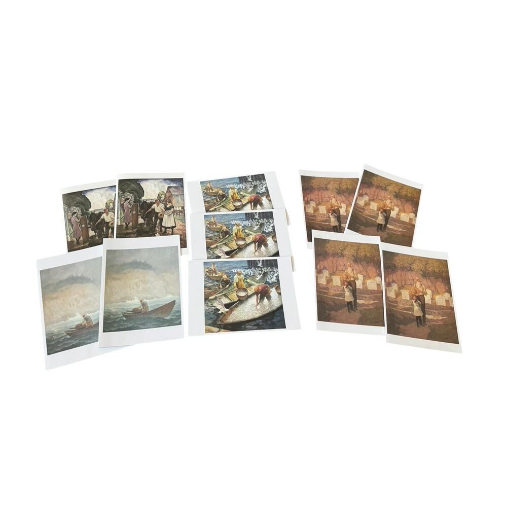 N.C. Wyeth Art Note Cards Lot 11 w Envelopes Pomegranate Blank Greeting Cards